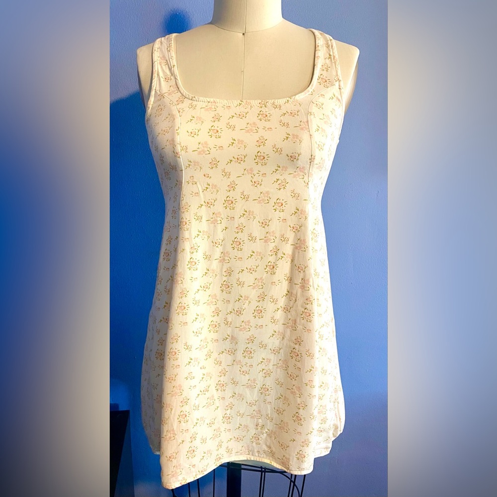 Urban Outfitters Cream Floral Mini Summer Dress